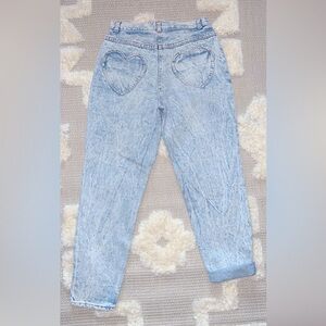 Acid washed, Vintage, heart pocket, high waisted, junior size 13